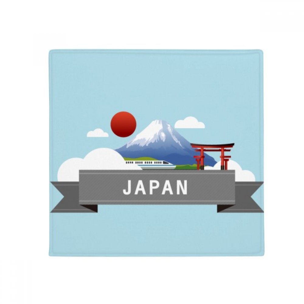Tapis Mont Fuji rouge pour créer une ambiance zen dans votre salle de bain