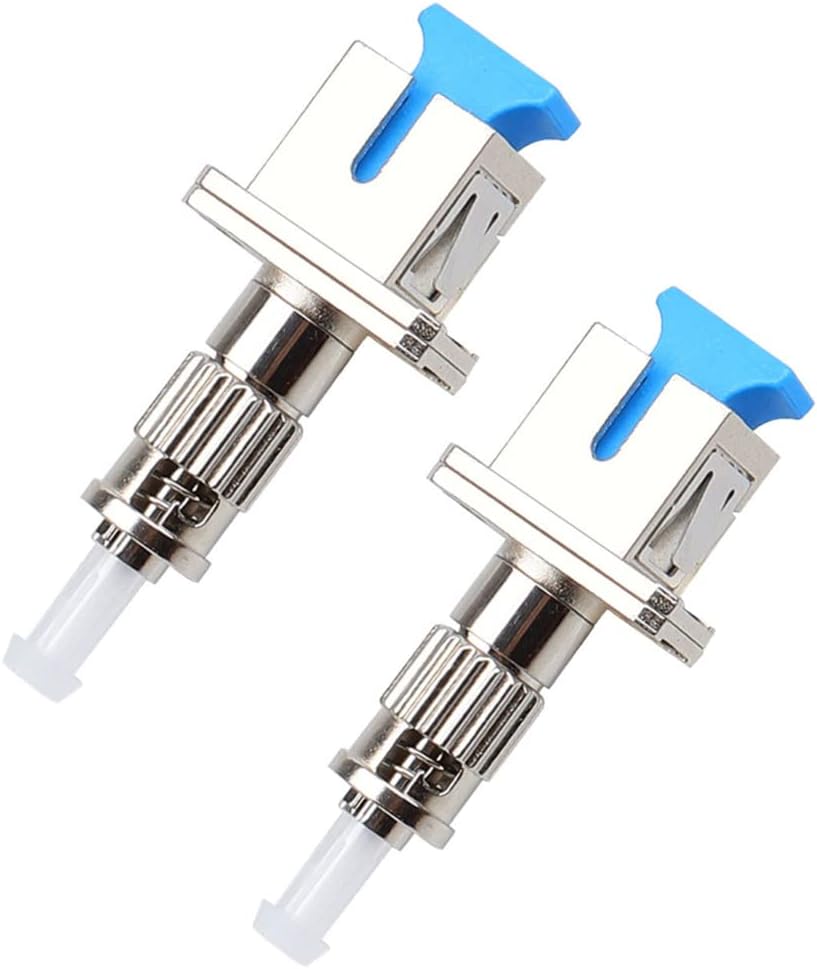 2pcs SC to ST Adapter, Single Mode 9/125um SC/UPC Female to ST/UPC Male Simplex Hybrid Optical Fiber Adapter Connector