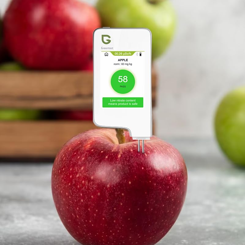 Probador digital de nitrato de lectura instantánea para verduras, frutas, medidor seguro para alimentos, 2F, color blanco
