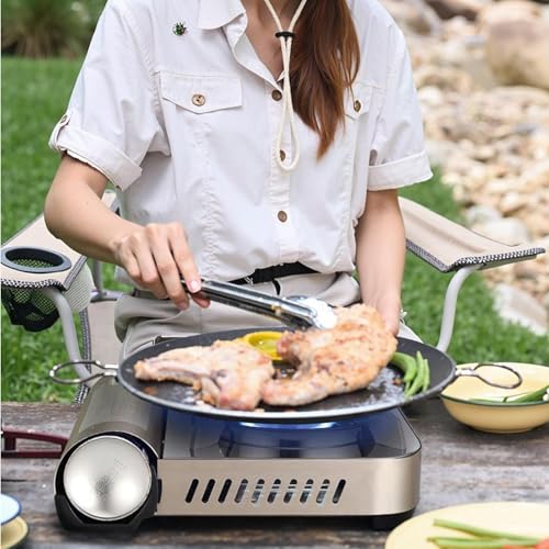 Tragbarer Campingkocher, Grillbrenner für Zuhause, Mini- Windschutz für Wandern, Reisen und Outdoor- Aktivitäten-2