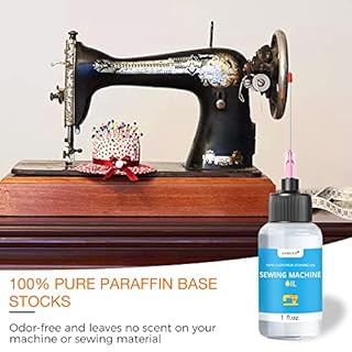 1oz Fine Light Sewing Machine Oil and Cleaning Kit, Includes Needle Tip Applicator & Dual-Ended Brush, Home & Industrial Mineral Sewing Machine Oil and Lubricant for Textile Machinery, by OAIEGSD