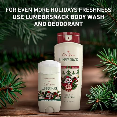 Old Spice Aluminum Free Deodorant for Men, Holidudes Limited Edition, 24/7 Holiday Freshness, Odor Protection, Stocking Stuffer, Lumbersnack with Fresh Pine Scent, 3.0 oz image 8
