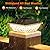 ENSLI Solar Post Cap Lights 6 Pack, 2 Mode Bright Solar Post Lights Outdoor Waterproof Fence Post Cap Lights, Outdoor Post Lights Solar Powered Deck Lights for 4x4 4.5x4.5 5x5 Posts in Garden Decor