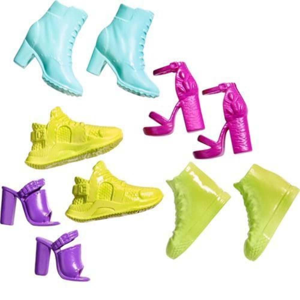 Barbie Shoe Pack Hbv29 Doll Shoes Heels Sneakers Set Barbie
