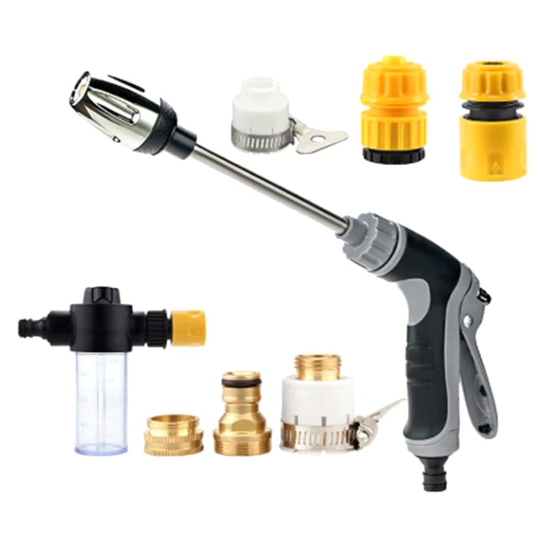 Aundhegrtt As Shown Washer Tools With Water Handheld Jet Nozzle Power Washer For Garden Hose 3 Water Spraying Modes