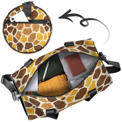 Giraffe Patterns Travel Gym Bag Waterproof Sport Dance Bag for Women Men Portable Gymnastics Duffel Bags Canvas Tote Carry on Handbag for Workout Overnight Weekender2