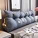 QBFT Kariert Groß Lesen Rückenlehne Kopfteil Schlafzimmer Tatami Keilkissen Dreieckige Dauerhaft Segeltuch Sofa Bett Rückenlehne Keilkissen Abnehmbar Mehrere GrößenoptionenG-60x25x50cm(24x10x20inch)