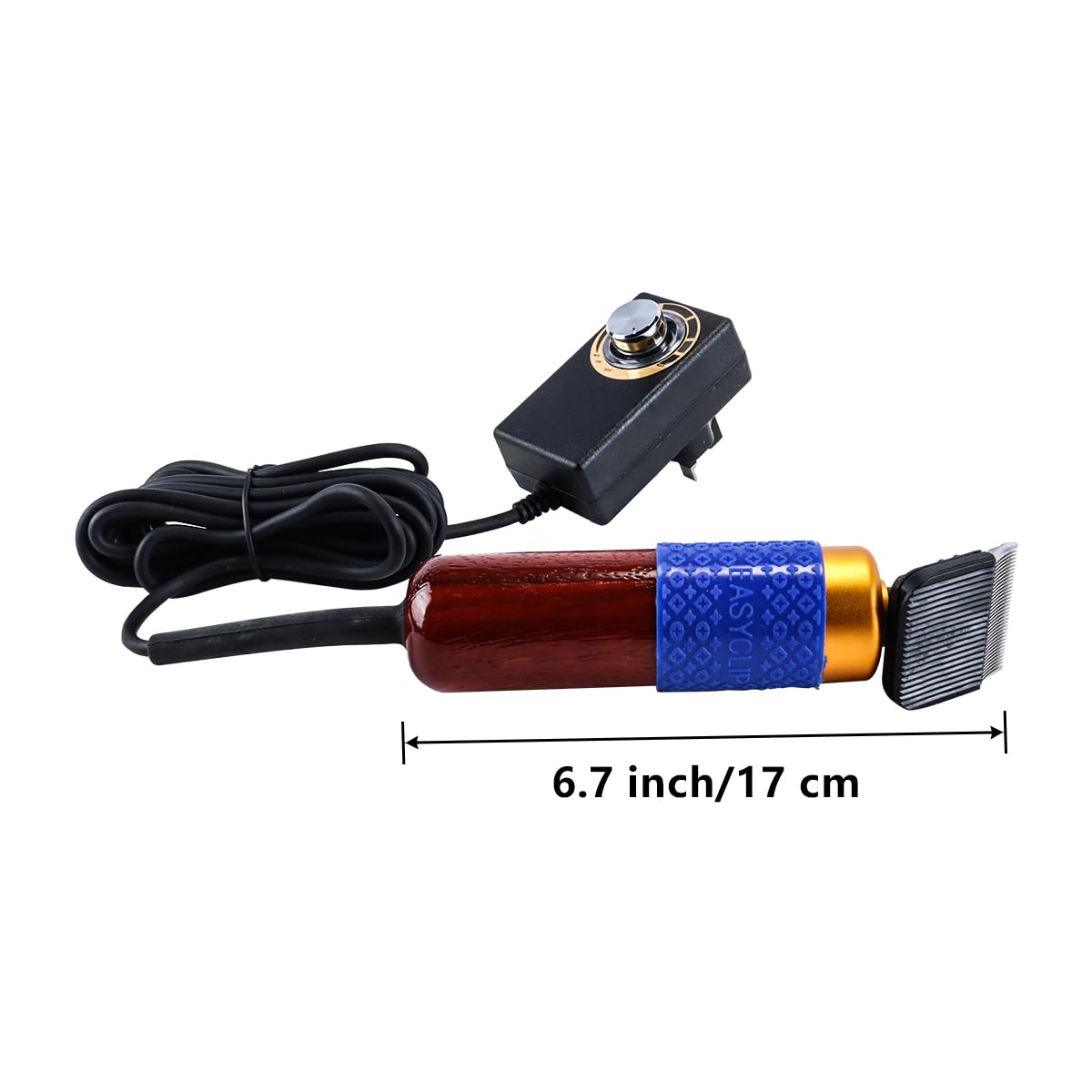 zalati Tufting Trimmer Mat Clippers Kit 2 Stück Limit Comb 6 Gears Einstellbare Geschwindigkeit Geräuscharm Holzgriff 200 W