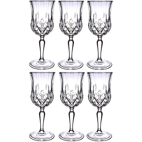 6x Opera Maison Italian 23cl Luxion Crystal Glass Wine Glasses (Beautifully Gift Boxed) Cover