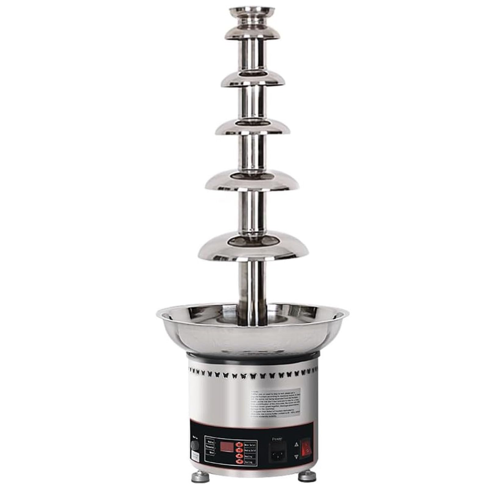 RJJWXSMGS 4/5/6/7 Tier Commercial Chocolate Fountain,Electric Fondue Set for Parties/Weddings/Birthdays/Large Capacity (6tiers)