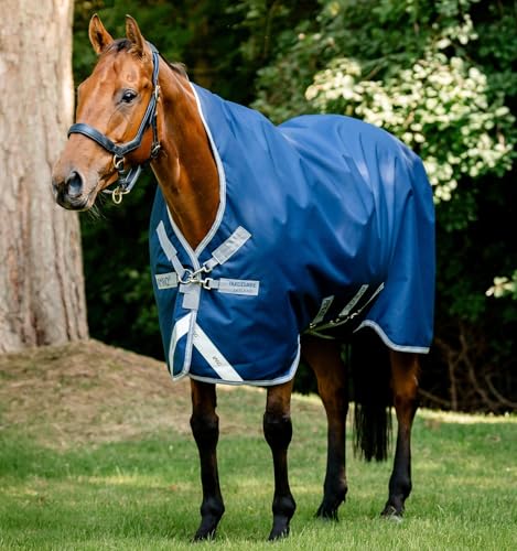Manta Amigo Bravo 12 Wug Heavy de 400g para caballos en invierno azul marino