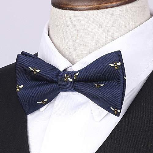 Image of HISDERN Bow Ties for Boys Pre Tied Toddler Bow Tie Adjustable Kids Bowties Clip On Fun Patterned Bowties for Wedding Party