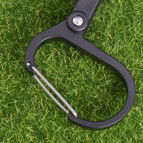 Abbraccia Fivela mosquetão feita de liga de alumínio com ganchos girando 360 graus – Preto