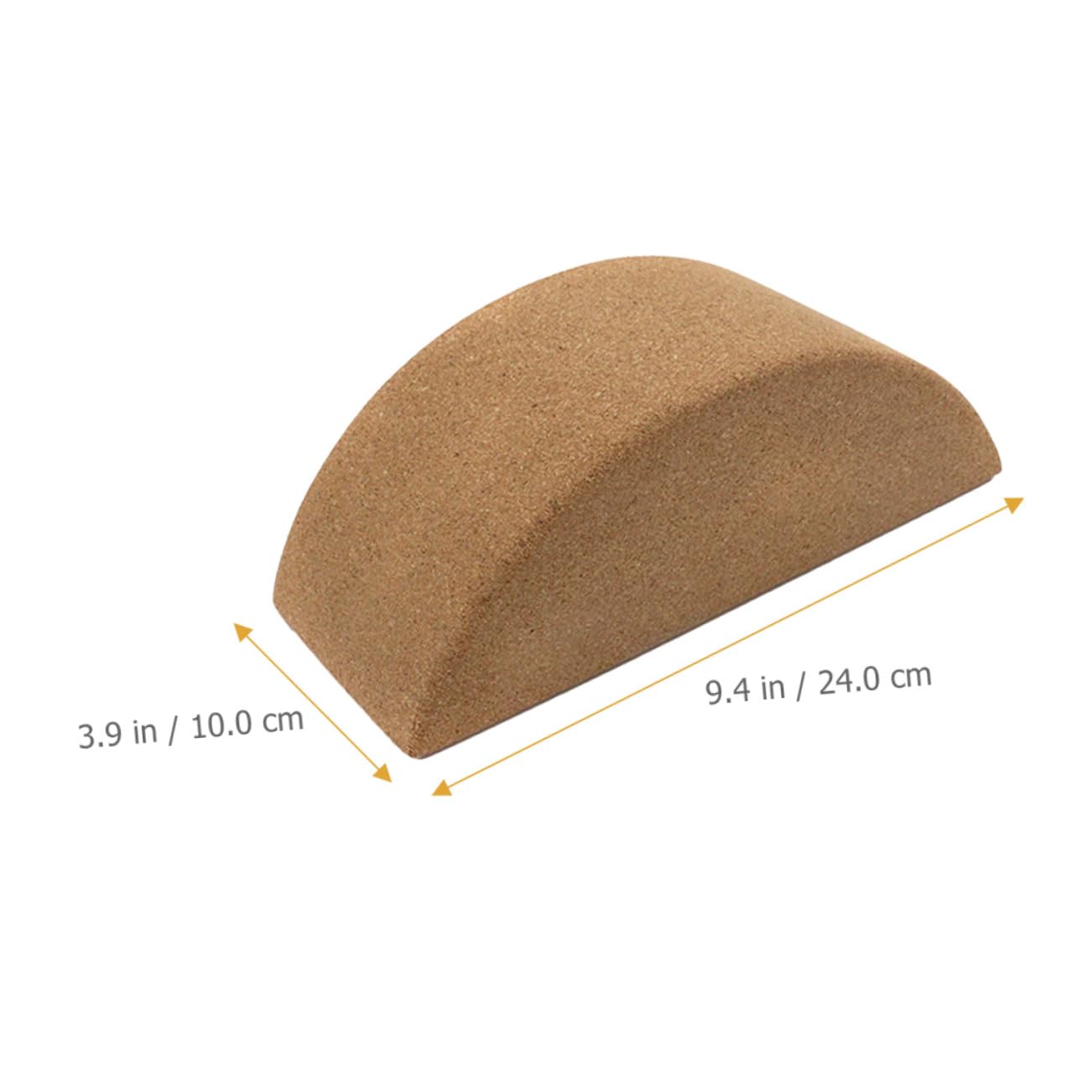 Bloque de Yoga Antideslizante de Corcho Natural, Medio Tamaño, Ladrillo de Entrenamiento para Fortalecer el Core, Equipo Fitness para Yoga en Casa, Accesorio Adecuado