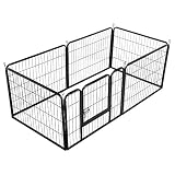 Ahorro de espacio: la estructura de la cerca es plegable, por lo que puede plegarse fácilmente cuando no está en uso y almacenarse para ahorrar espacio.