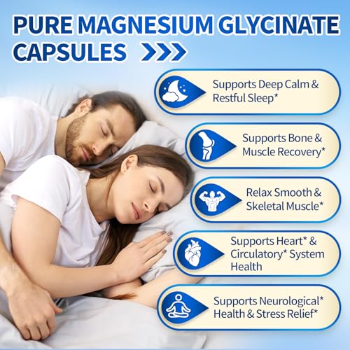 Image of VivoNu 3 Bottle - Magnesium Glycinate 500mg, Magnesium Supplement with Vitamin B6 for High Absorption