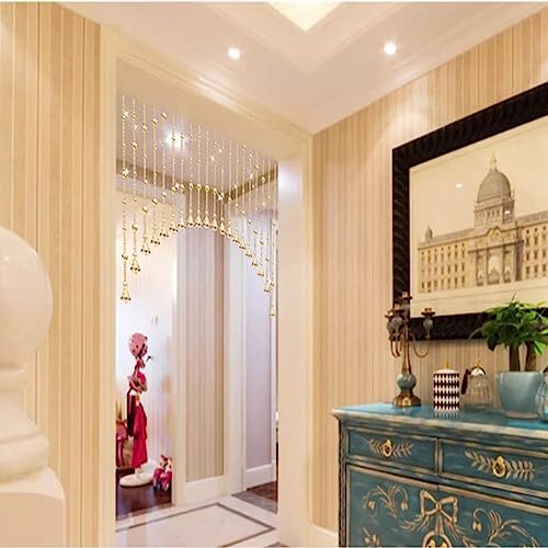Cortinas de hilo dorado con cuentas de cristal de 20 tiras para puerta moderna 5