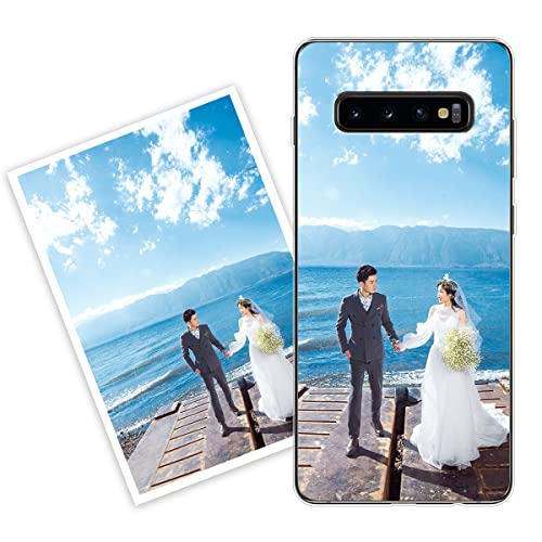 Sunrive Funda Personalizada Compatible con Samsung Galaxy S10 Plus, Silicona Flexible Transparente Carcasa Personalizable para tu móvil con Foto Imagen Frase o Texto