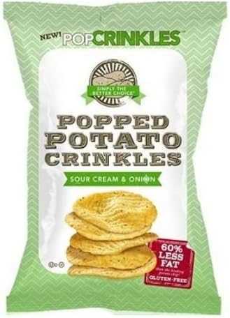 Popcrinkles Popped Potato Crinkles .87 Oz. (Pack of 48) (Sour Cream & Onion)