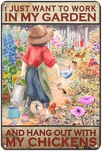 Chicken Lover I Just Want To Work In My Garden Hang Out With My Chickens House Flags sold by
