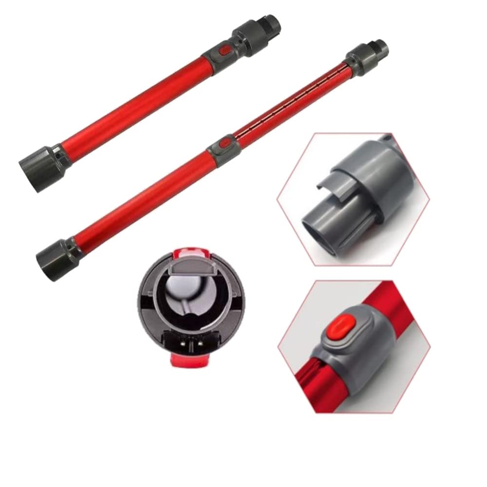 Trade-Shop Rura teleskopowa/rura ssąca zamiennik do odkurzacza Dyson V7 V8 V10 V11 V15 odkurzacz akumulatorowy odkurzacz ręczny zastępuje 967477-03 / czerwony, długość 45-70 cm