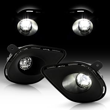 ACANII - For 2015-2022 Dodge Charger w/Hood Scoop Bumper LED Fog Lights Lamps w/Switch and Kits Pair Set Left+Right