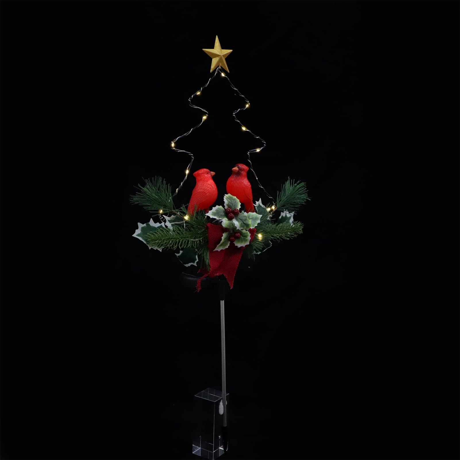 BESPORTBLE Solar Outdoor Lights Iron Plastic Simulation Lantern Led Christmas Tree Light Garden Decorative Lamp Easy Install