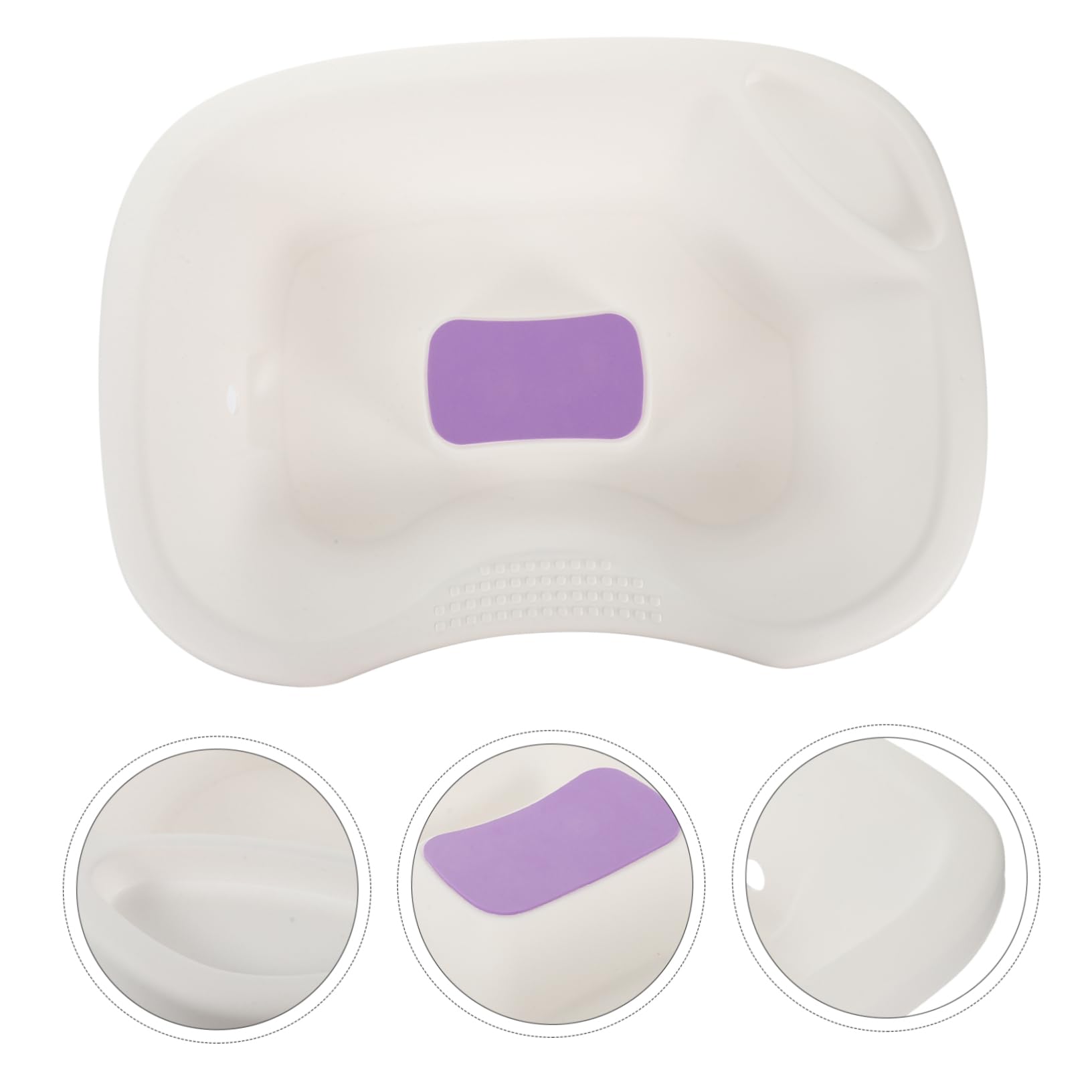 Lavatesta Bianco in Plastica Supporto Collo e Spalle | Lavaggio da Sdraiati, Design Ergonomico, Uso Domestico, Adatto a Ragazzo Ragazza e Gestanti