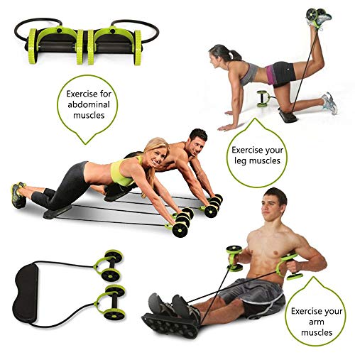 Herramienta AB Roller BAJIE Rueda Abdominal con Tensor Elástico de Resistencia Muscular 4