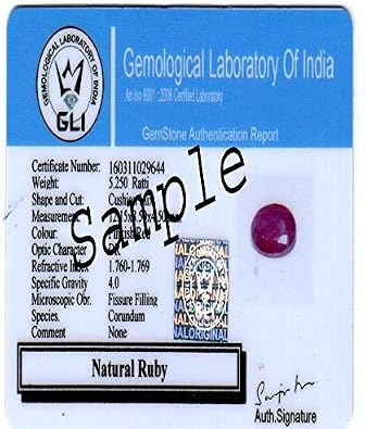 Tejvij And Sons Original Burma Ruby Gemstone