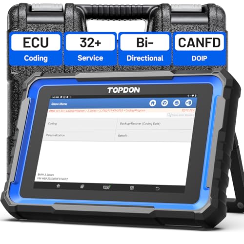 TOPDON Phoenix Nano, 2025 New Bidirectional Scan Tool, ECU Coding Tool, FCA AutoAuth, CAN FD/DoIP Protocols, 32+ Special Functions, Full System Diagnostic, Free Updates for 2 Years