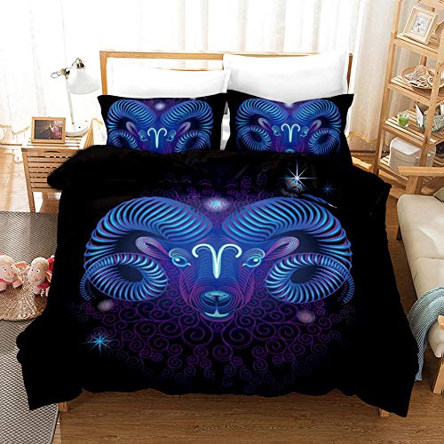 Parure de lit quatre saisons style moderne lavable impression 3D - 3