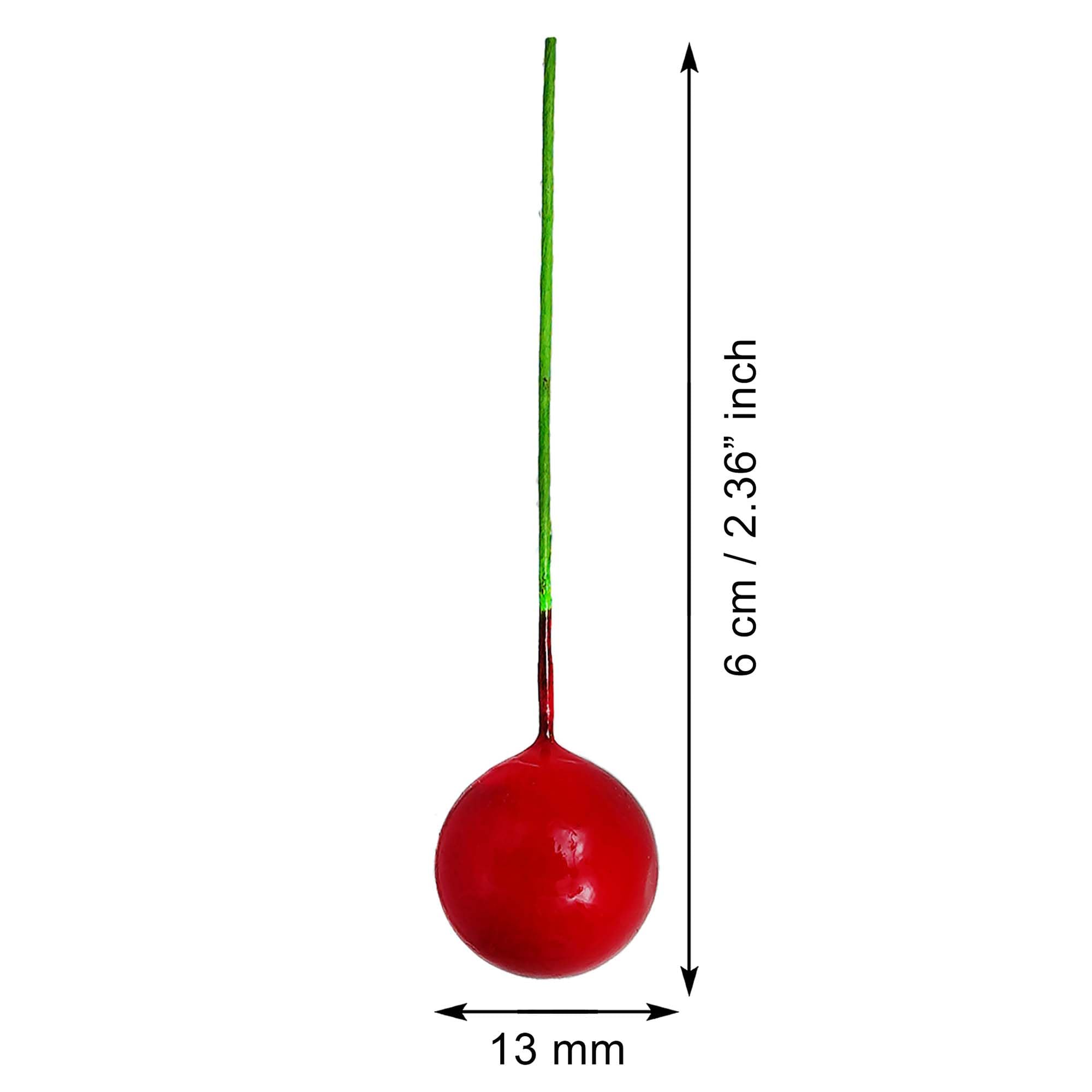 eCraftIndia Christmas Decor Artificial Holi Berries Cheery Fruit for Christmas Tree Decoration Flower Wreath DIY Xmas Craft (Pack of 50) Ornaments Props Xmas Decorations Items for Home Office 2