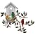 Peryiter Birds Wall Decor Metal Bird Decor for Wall Outdoor Bird Wall Art Hanging Metal Tree with Birdhouse for Living Room Metal Tree Leaf Wall Decor for Indoor Outdoor Garden (White)