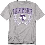Tarleton State University Laurels Dark Unisex Adult T, Athletic Heather, L