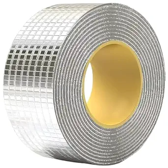 Qelista Waterproof Adhesive Sealing Tape Leakage Repair tape Roof Water Leakage Solution Aluminium Foil Tape Butyl tape Rubber Tape for Leakage (5CM*5M)(Pack Of 1)