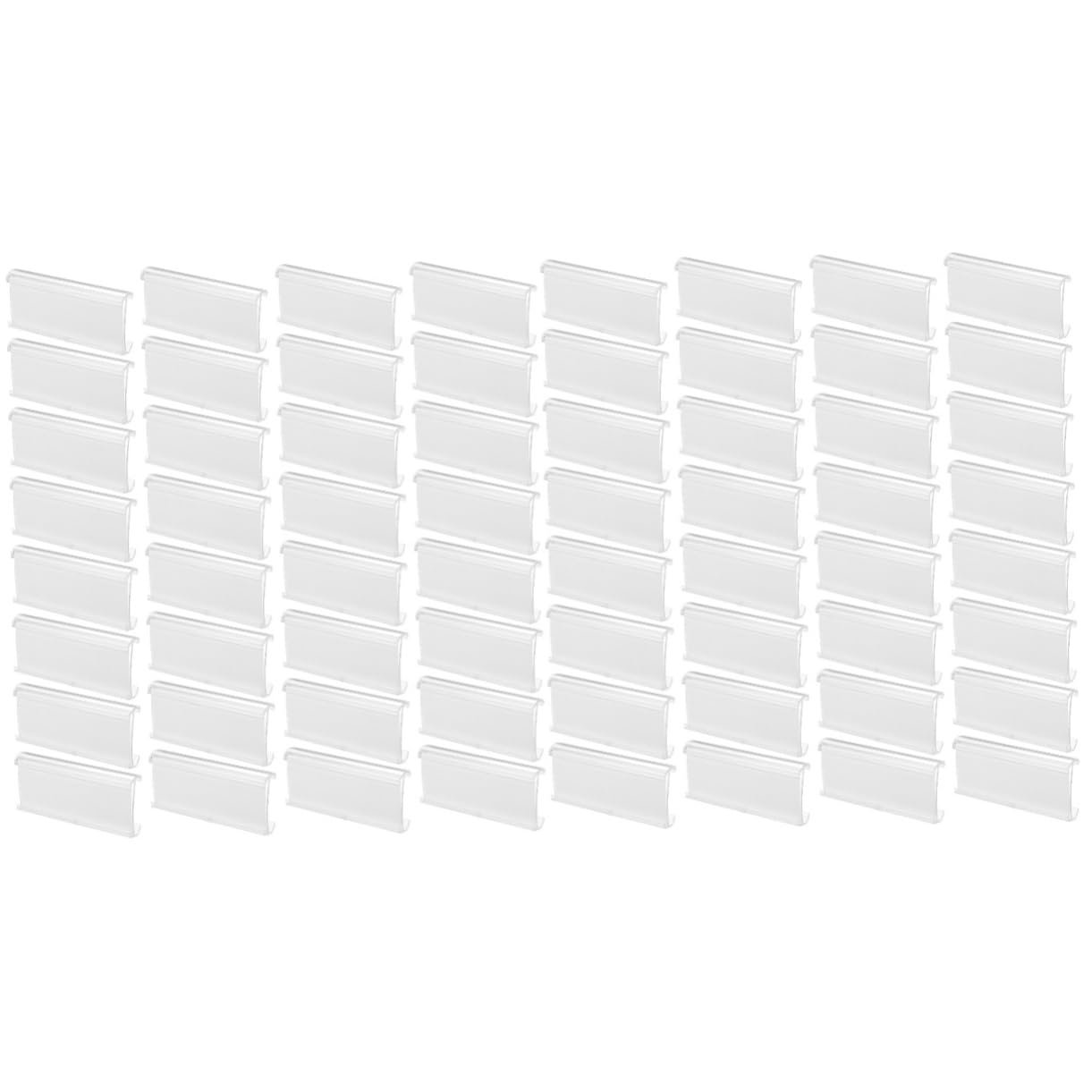 HOMSFOU 100 pezzi Portaprezzi con Clip Supporto Cartellini Resistente per Scaffali Negozi Etichette Riutilizzabile Facile Installare