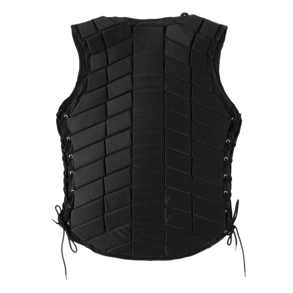 Leeadwaey Chaleco de seguridad para equitación, protector de cuerpo para hombre, talla XXL, color negro