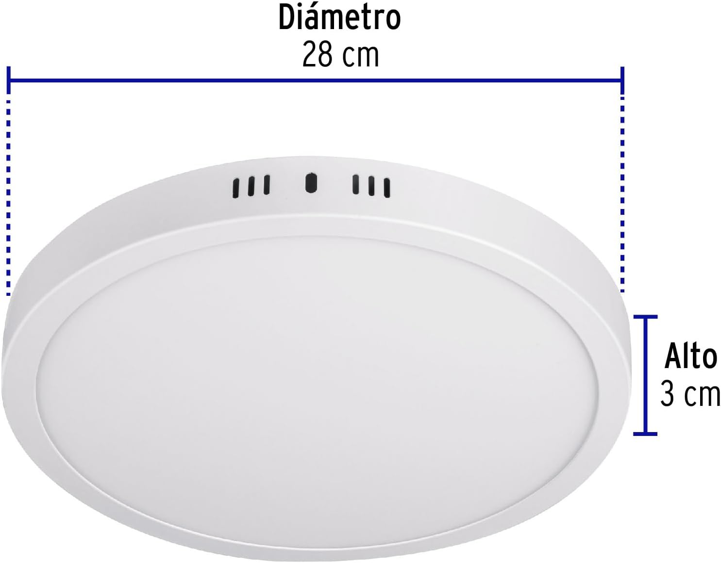 Volteck PLA-209L dimensions: 28 cm diameter, 3 cm height