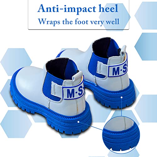 Mnplciea Boys Girls Waterproof Ankle Boots Kids Winter Outdoor Fashion Flat Combat Boots(Toddler/Little Kid/Big Kid)4