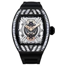 HEMUDU Luxury Crystal Automatic Mechanical Mens Ladies Watches Hollowing Dial Sapphire Wrist Watch Waterproof Man Luminous Hands Watch