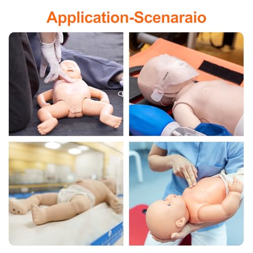 Image of Infant Patient Care Manikin - Premium Medical Model for Intubation, Gastric Lavage, Enema, & Catheterization Training Multifunctional Infant Human Simulator for Student /EMT Education