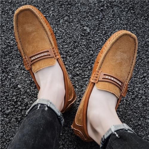Mens Loafers Shoe Suede Vamp Moccasins Driving Style Loafer Anti-Slip Flexible Resistant Party Prom Slip-ons4