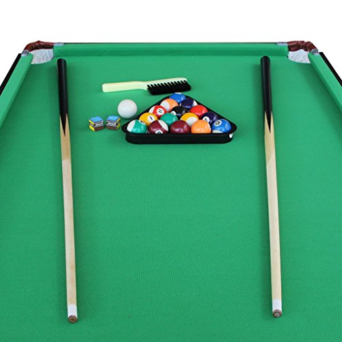 Kakiblin 55" Folding Pool Table Set Mini Billiard Pool Table Portable Table Top Snooker Game With Accessory, Simple Assembly, Green #TOP3