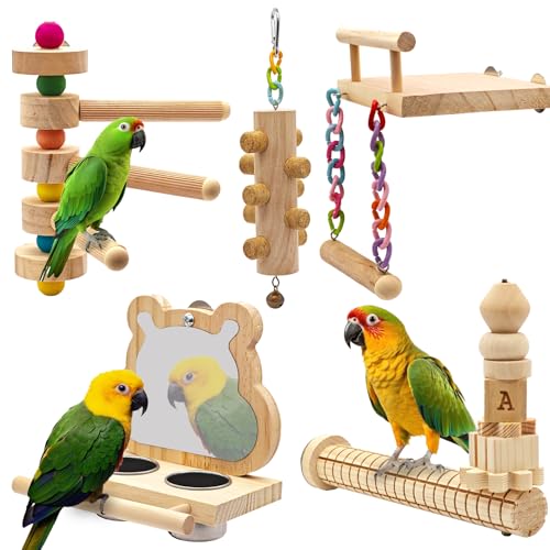 5PCS Perch and Toy Set