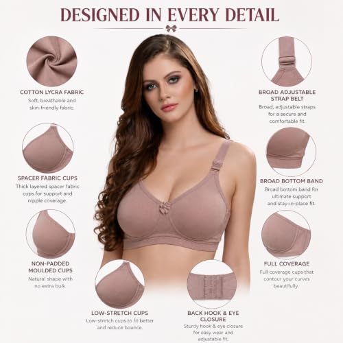 Image of LIBRA Full Coverage Inner Elastic Bra Lib-Bloom