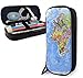 Produktbild Federmäppchen Complete Latitude and Longitude Map Cute Pen Pencil Case Leather Pouch Bag Pencil Case with Double Zipper Holder Box for Girls Boys Adults