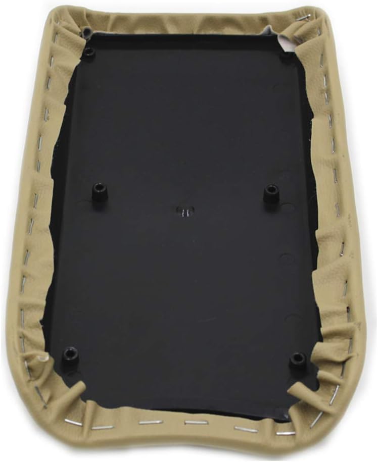 Ezzy Auto Beige Leather Center Console Armrest Lid Cover Center Console Armrest Box Cover fit for 2006-2011 Honda Civic