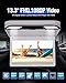 Produktbild Ultra dünner Overhead MP5 Player Touch Key 1080P HD IPS Bildschirm Flip Down Monitor Auto Dachmontage Player mit Fernbedienung Double Dome LED Lights unterstützt USB SD HDMI 33,78 cm beige