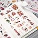 Produktbild BLOUR 6 Blätter/Packung Elegant Girls Daily Label Aufkleber Dekorative Schreibwarenaufkleber Scrapbooking DIY Diary Album Stick Label